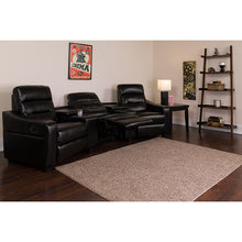 Load image into Gallery viewer, Flash Furniture Futura Series 3-Seat Reclining Black LeatherSoft
