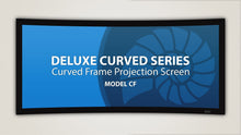 Load image into Gallery viewer, Stevertson Screens Deluxe Curved Series 165&quot; (151.8&quot; x 64.6&quot;) CinemaScope [2.35:1] CF235165BW