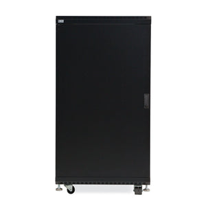 Kendall Howard 22U LINIER® A/V Cabinet - Glass/Solid Doors - 36" Depth (3101-3-001-22)