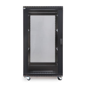 Kendall Howard 22U LINIER® A/V Cabinet - Glass/Glass Doors - 24" Depth (3103-3-024-22)