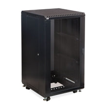 Load image into Gallery viewer, Kendall Howard 22U LINIER® A/V Cabinet - Glass/Glass Doors - 24&quot; Depth (3103-3-024-22)