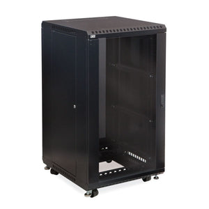 Kendall Howard 22U LINIER® A/V Cabinet - Glass/Glass Doors - 24" Depth (3103-3-024-22)