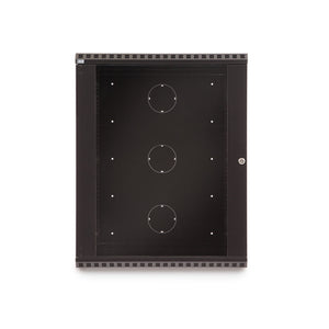 Kendall Howard 15U LINIER® Swing-Out A/V Wall Mount Cabinet - Glass Door (3130-3-001-15)