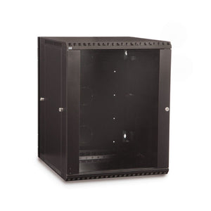 Kendall Howard 15U LINIER® Swing-Out A/V Wall Mount Cabinet - Glass Door (3130-3-001-15)