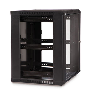Kendall Howard 15U LINIER® Fixed A/V Wall Mount Cabinet - Glass Door (3140-3-001-15)