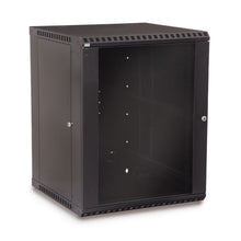 Load image into Gallery viewer, Kendall Howard 15U LINIER® Fixed A/V Wall Mount Cabinet - Glass Door (3140-3-001-15)