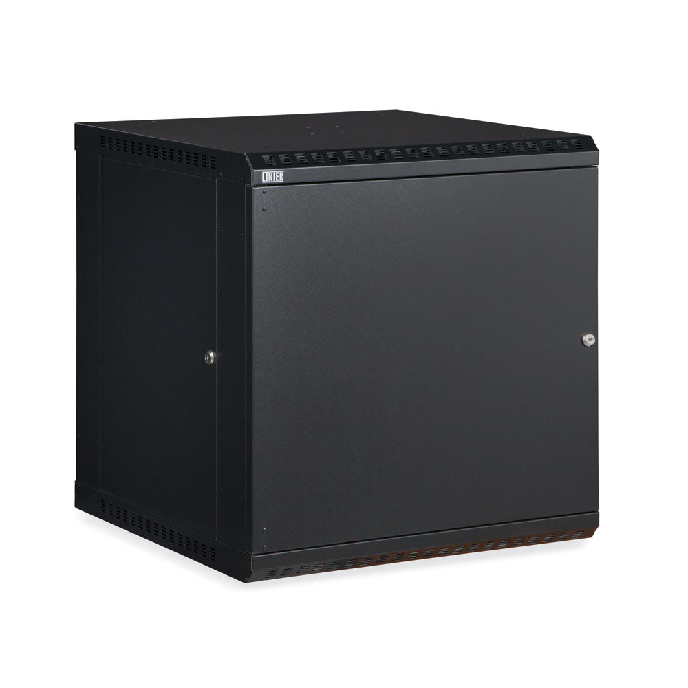 Kendall Howard 12U LINIER® Fixed A/V Wall Mount Cabinet - Solid Door (3141-3-001-12)