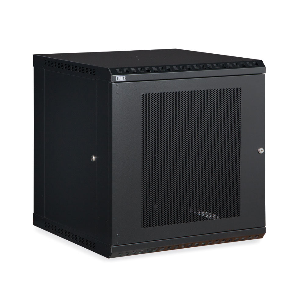 Kendall Howard 12U LINIER® Fixed A/V Wall Mount Cabinet - Vented Door (3142-3-001-12)