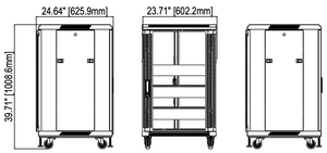 Crimson Floor Standing Data Rack Enclosure (19") (18U) RC18U