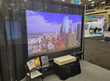 Load image into Gallery viewer, EPV Screens DarkStar® Max UST/ALR Gain (0.5) Floor Rising 120&quot; (58.8x104.6) HDTV [16:9] FRT120HUST-DS