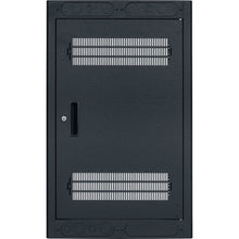 Load image into Gallery viewer, Lowell Mfg Equipment Rack-Enclosed-21U, 27in Deep, 1pr Adjustable Rails, Rear Door