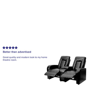 Flash Furniture Eclipse Series 2-Seat Reclining Black LeatherSoft