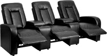 Load image into Gallery viewer, Flash Furniture Eclipse Series 3-Seat Reclining Black LeatherSoft