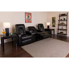 Load image into Gallery viewer, Flash Furniture Eclipse Series 3-Seat Reclining Black LeatherSoft