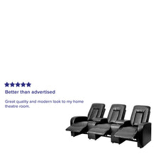 Load image into Gallery viewer, Flash Furniture Eclipse Series 3-Seat Reclining Black LeatherSoft