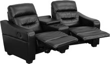 Load image into Gallery viewer, Flash Furniture Futura Series 2-Seat Reclining Black LeatherSoft