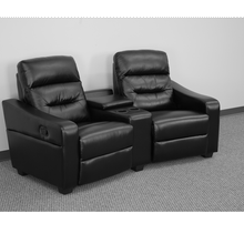 Load image into Gallery viewer, Flash Furniture Futura Series 2-Seat Reclining Black LeatherSoft