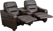 Load image into Gallery viewer, Flash Furniture Futura Series 2-Seat Reclining Brown LeatherSoft
