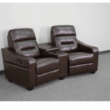 Load image into Gallery viewer, Flash Furniture Futura Series 2-Seat Reclining Brown LeatherSoft