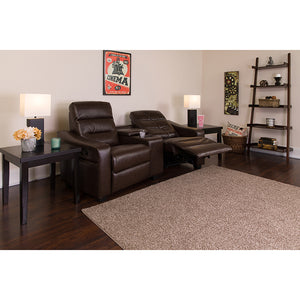 Flash Furniture Futura Series 2-Seat Reclining Brown LeatherSoft