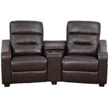 Load image into Gallery viewer, Flash Furniture Futura Series 2-Seat Reclining Brown LeatherSoft