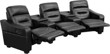 Load image into Gallery viewer, Flash Furniture Futura Series 3-Seat Reclining Black LeatherSoft