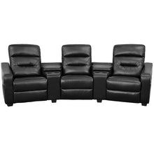 Load image into Gallery viewer, Flash Furniture Futura Series 3-Seat Reclining Black LeatherSoft