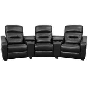 Flash Furniture Futura Series 3-Seat Reclining Black LeatherSoft