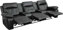 Load image into Gallery viewer, Flash Furniture Reel Comfort Series 3-Seat Reclining Straight Black LeatherSoft