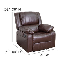 Load image into Gallery viewer, Flash Furniture Harmony Series Brown LeatherSoft Recliner