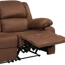 Load image into Gallery viewer, Flash Furniture Harmony Series Chocolate Brown Microfiber Loveseat with Two Built-In Recliners