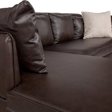 Load image into Gallery viewer, Flash Furniture Back Bay Upholstered  Sectional in Brown LeatherSoft
