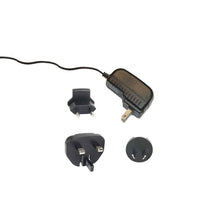 Load image into Gallery viewer, Lowell Mfg DC Fan Panel-2U, Two 3.5in Fans, 52cfm total, 26dB, Universal Power Supply with 4 plug adaptors, Thermostat Probe