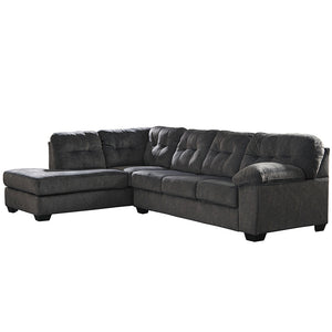 Flash Furniture Signature Design by Ashley Accrington Sofa Sectional in Granite Microfiber