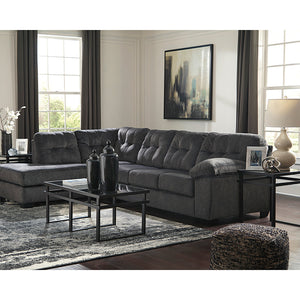 Flash Furniture Signature Design by Ashley Accrington Sofa Sectional in Granite Microfiber