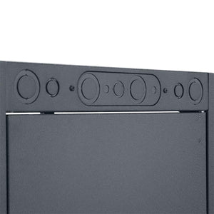Lowell Mfg Equipment Rack-Narrow-Gangable-40U, 27in Deep, Rails, Rear Door