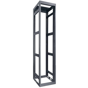 Lowell Mfg Equipment Rack-Gangable-Tall-54U, 36in Deep, Rails, Rear Door