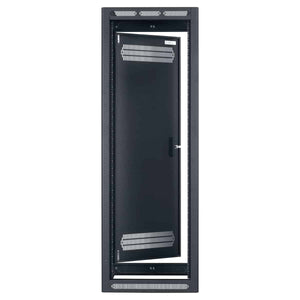 Lowell Mfg Equipment Rack-Seismic-44U, 27in Deep, 1pr Adjustable Rails, Rear Door