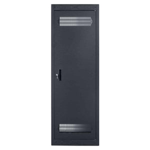 Lowell Mfg Equipment Rack-Seismic-44U, 27in Deep, 1pr Adjustable Rails, Rear Door