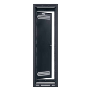 Lowell Mfg Equipment Rack-Seismic-44U, 27in Deep, 2pr Rails, Rear Door