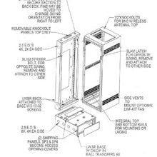 Load image into Gallery viewer, Lowell Mfg Equipment Rack-Wall/Base Mount-40U, 32in Deep, 1pr Adjustable Rails