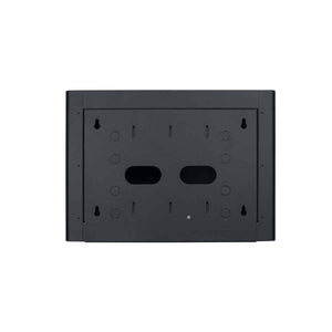 Lowell Mfg Equipment Rack-Wall Mount-10U, 18in Deep, 1pr Fixed Rails, Solid Front Door