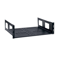Load image into Gallery viewer, Lowell Mfg Equipment Rack Shelf w Hinge-2U, 14in D