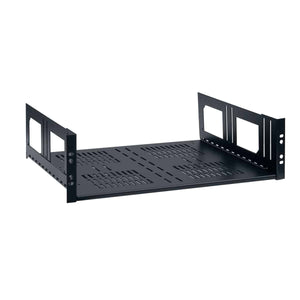 Lowell Mfg Equipment Rack Shelf w Hinge-2U, 14in D