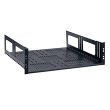 Load image into Gallery viewer, Lowell Mfg Equipment Rack Shelf w Hinge-2U, 14in D