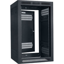 Load image into Gallery viewer, Lowell Mfg Equipment Rack-Enclosed-21U, 27in Deep, 1pr Adjustable Rails, Rear Door