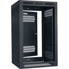 Load image into Gallery viewer, Lowell Mfg Equipment Rack-Enclosed-18U, 27in Deep, 1pr Adjustable Rails, Rear Door